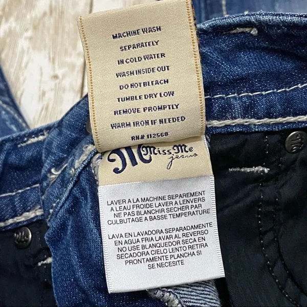 Miss Me JP5091BM Bermuda Peace Out Studded Low Rise Denim Jean Shorts 25 - Image 12