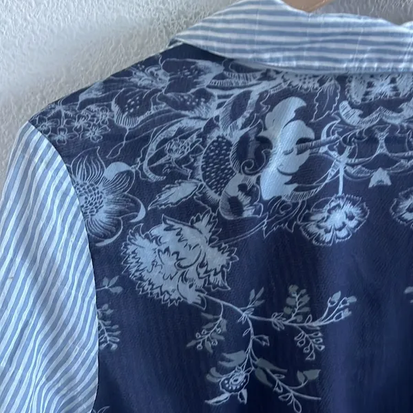 Free People Party in the Back Button Down Lightweight Top Blouse Medium - Image 5