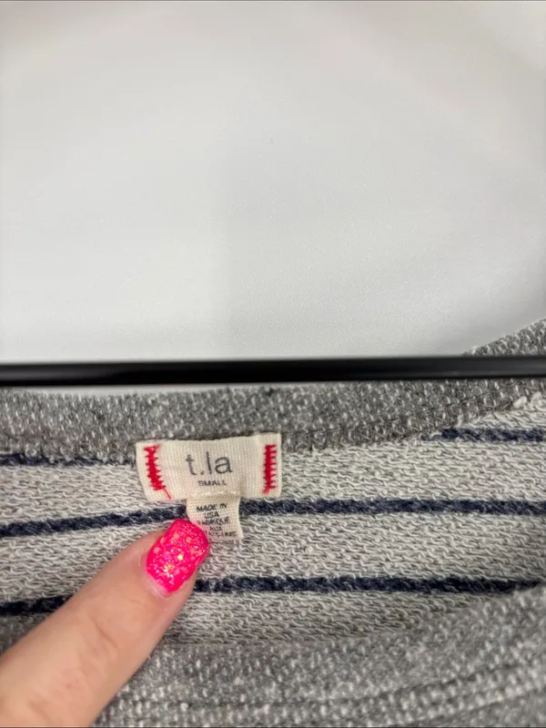 T.la Anthropologie small gray crew neck sweatshirt - Image 2