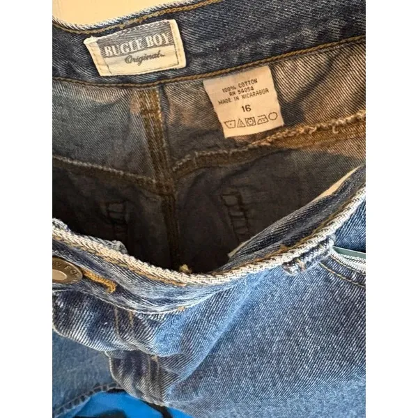 VTG Y2K Bugle boy 16 denim shorts blue great condition - Image 4