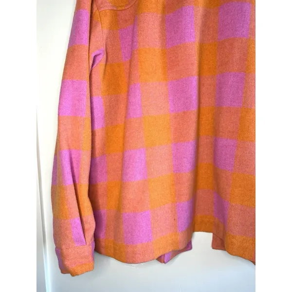 Velvet‎ Heart Sheryl Button Down Plaid Shacket Jacket Size M Pink Orange Flannel - Image 12