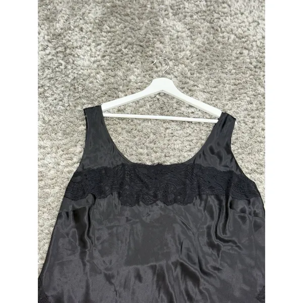Y2K Jones New York Silk Cami Top Lace Trim Black Whimsigoth Plus Size 22W NWT - Image 3