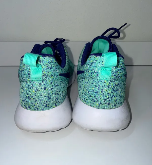 Nike Roshe Run ID Custom Sneakers Specked Seafoam Green Navy Athletic - Image 7