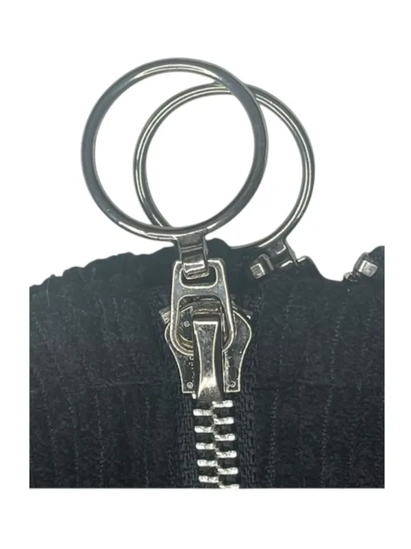 Deadstock: new Valfre ꥟ Lasso Mini Skirt ꥟ Black ꥟ Silver Zippers All Over ꥟ M ꥟ - Image 13
