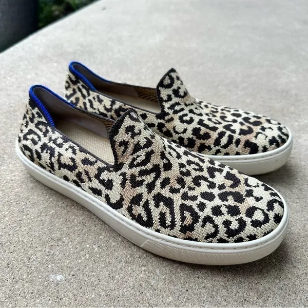 Rothy’s The Sneaker Slip On Animal Cheetah Camo Print - Image 3