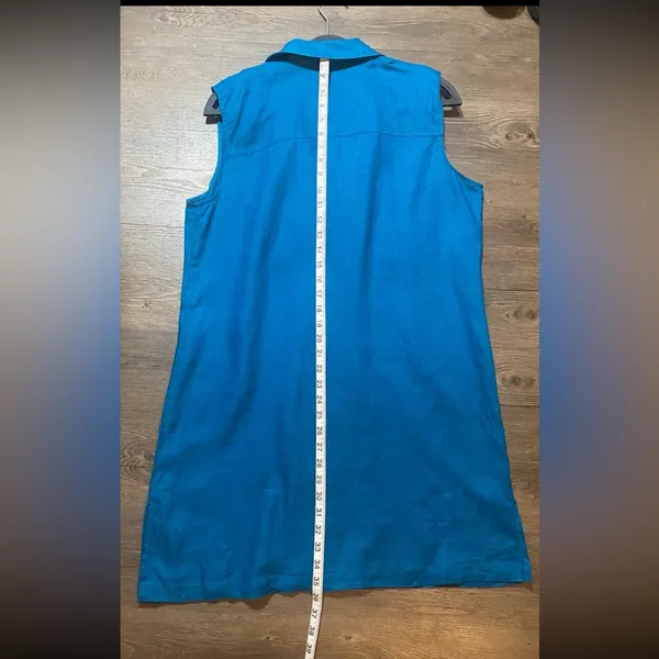 Marc New York, sleeveless linen dress, size medium - Image 3