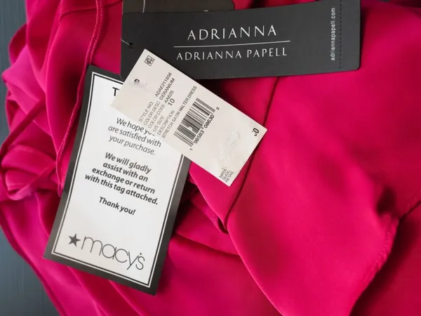 Adrianna Papell - Halter-Neck Ruffled Satin High-Low Gown - Image 7