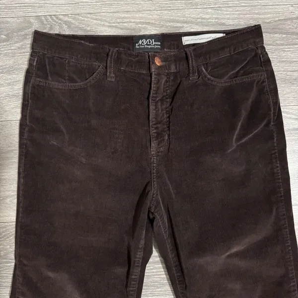 NYDJ 32x27 in Brown High Rise Corduroy Bootcut Pants 12P P600 Boho Made‎ in USA - Image 6