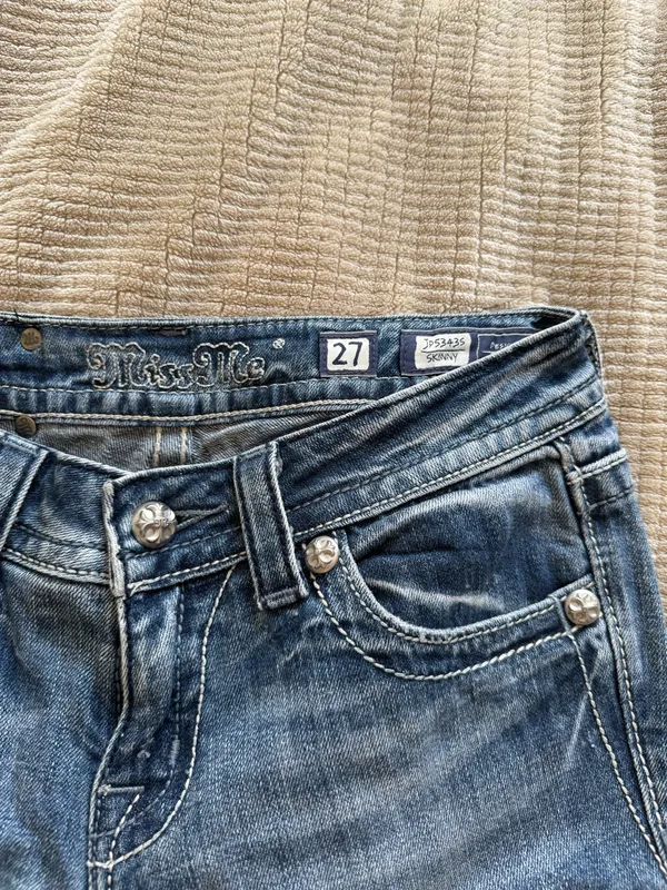 Miss me Jeans 27 skinny light wash angel wings - Image 3