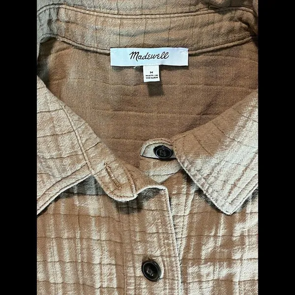 Boho Hippie‎ Madewell Equestrian Western button Front thick Med - Image 3