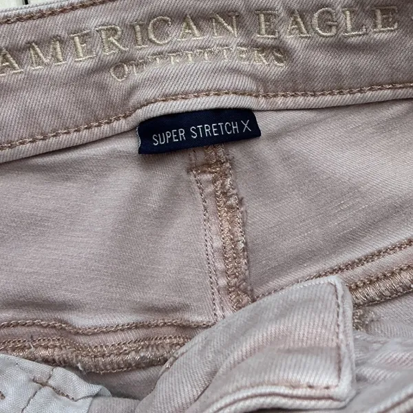 American Eagle Super Stretch X Skinny Jeans Mauve Pink High Rise Size 8 Regular - Image 4