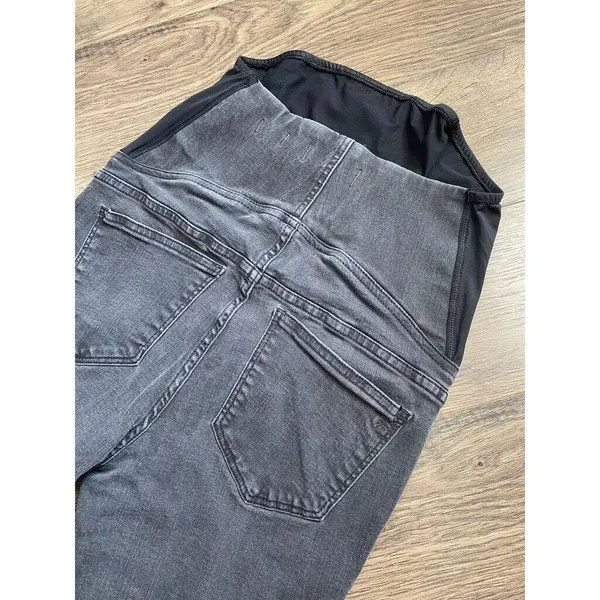 EUC Womens Madewell Maternity Skinny‎ Jean over belly grey distressed size 27 - Image 10