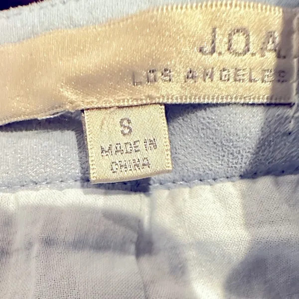 Joa Los Angeles High Rise Waist Light Blue Faux Suede Lined “Hot Pants” Shorts S - Image 8
