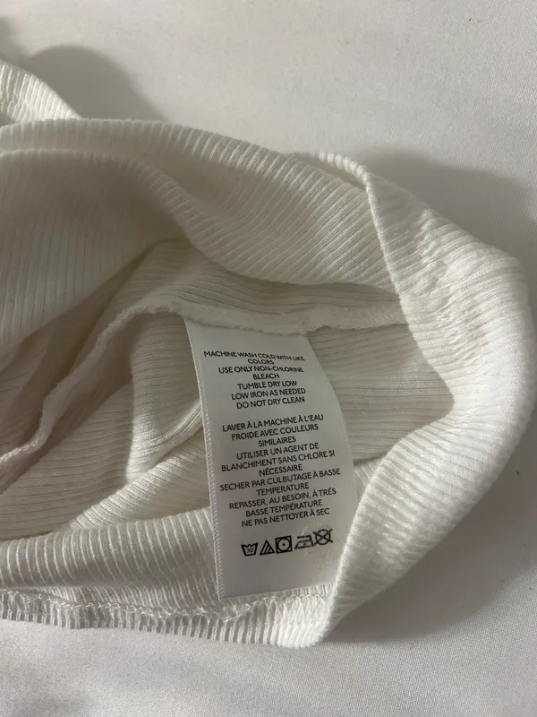 BDG Urban Outfitters White Ribbed Cropped Tee - Image 4