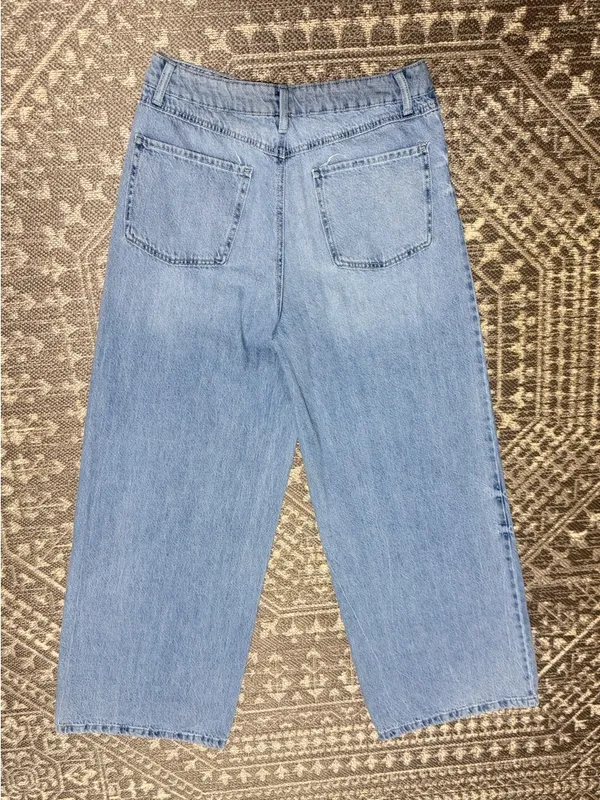 Rewash Light Wash Wide-Leg Jeans - Image 2