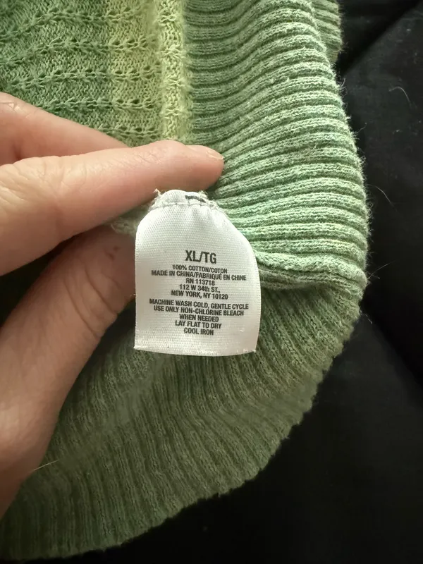 {AEROPOSTALE} Light and Dark Green Striped Hooded Button Pullover - Image 6