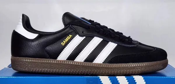 Women's size 6/Men's size 5 (UK 4.5) Adidas Samba Black white gum - Image 2