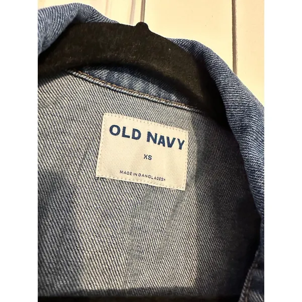 Old Navy Denim Jacket‎ Medium Wash Classic Trucker Jean Jacket XS - Image 5