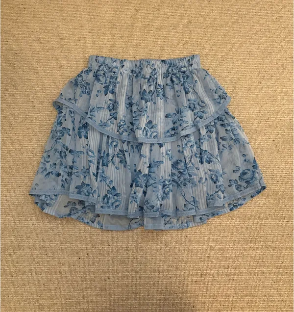 Allison New York Blue Floral Mini Skirt - Image 2