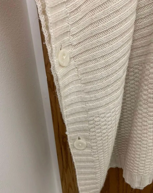 Turtleneck Knit Long Poncho Sweater Tan - Image 3