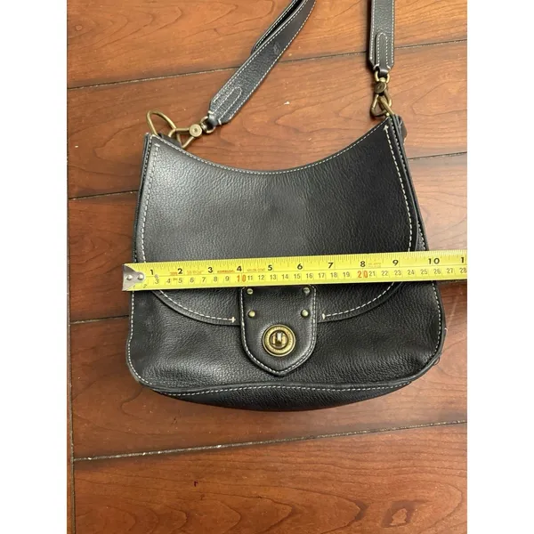 Lauren Ralph Lauren Rare Convertible Black Leather Shoulder Cross‎ Body Bag - Image 6