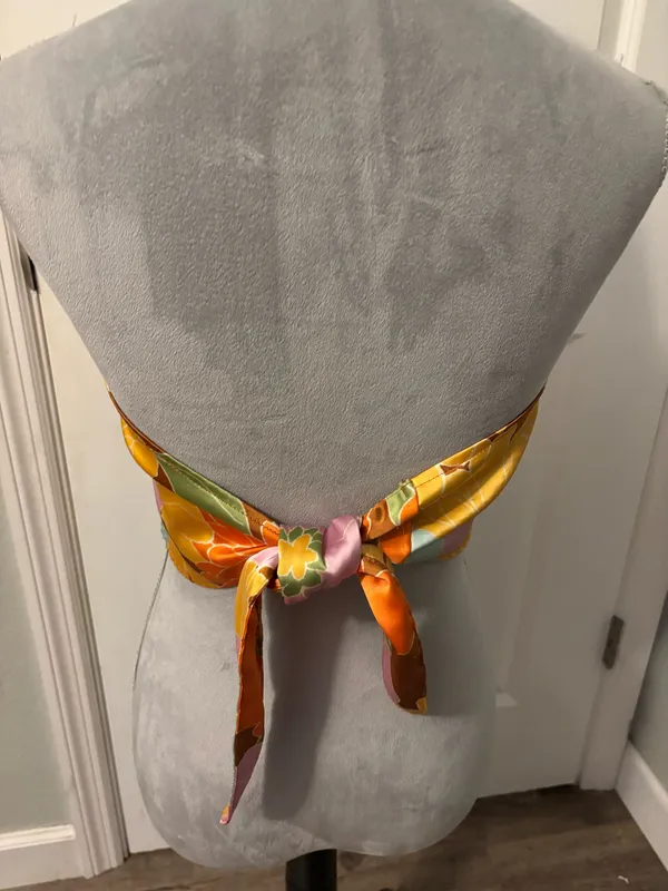 Forever 21 Floral Print Bandeau Top, Sz M - Image 3