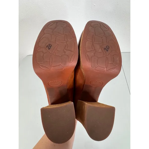 Kork-Ease Brown Leather Platform Mules Block Heel Square Toe KE0016916 Size 8M - Image 6