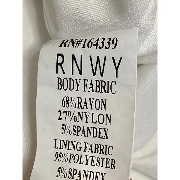 RNWY Women's White Strapless Tube Bandeau Fitted Bustier Mini Bodycon Dress Sz L - Image 6