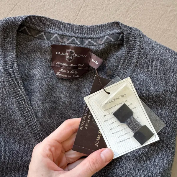 Black Brown 1826 Wool Sweater Vest - Image 4