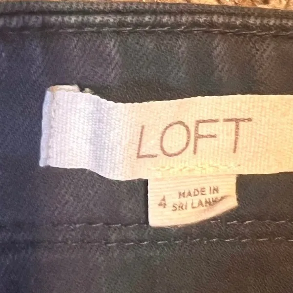 LOFT Women's Gray Skinny Fit Pants High Rise Button‎ Fly Size 4 - Image 3