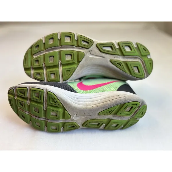 Nike Revolution 3‎ Women's Gray/Neon Pink/Green Size 9.5 Mesh Lace Up Running - Image 6
