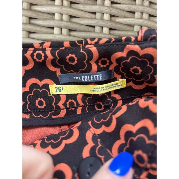 Maeve Anthropologie The Colette Wide Leg‎ Pants Size 26T workwear layered floral - Image 5