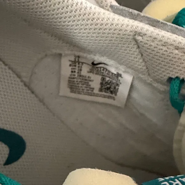 Nike Women’s Blazer Low ’77 Jumbo White Teal Green Leather Sneakers Size 11 - Image 8
