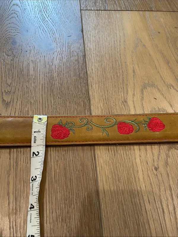 La Sierra Boots Women’s Rose Embroidered Western Cowgirl Leather Belt Size 34 - Image 8