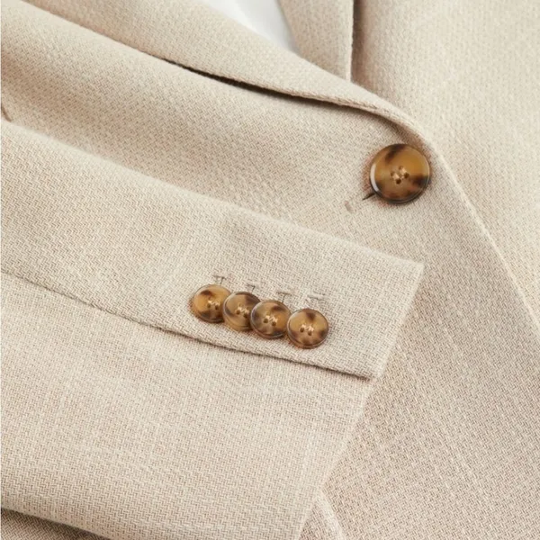 Relaxed fit beige textured blazer bnwot size xs - Image 2