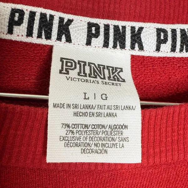 Pink Victoria’s Secret Long Sleeve Color Block Shirt Women’s Size Large - Image 4