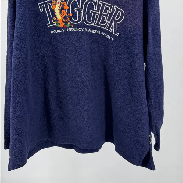 Pooh Disney fleece Tigger embroidered fleece pullover vintage plus size 26w/28w - Image 5