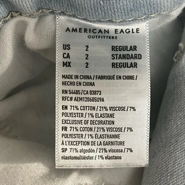 American Eagle Light Wash Next Level Stretch Curvy Super Hi Rise Jegging Jean 2 - Image 5