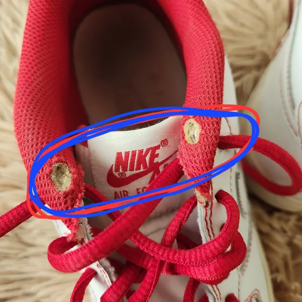 Nike Air White and Red Sneakers Size 6Y - Image 15