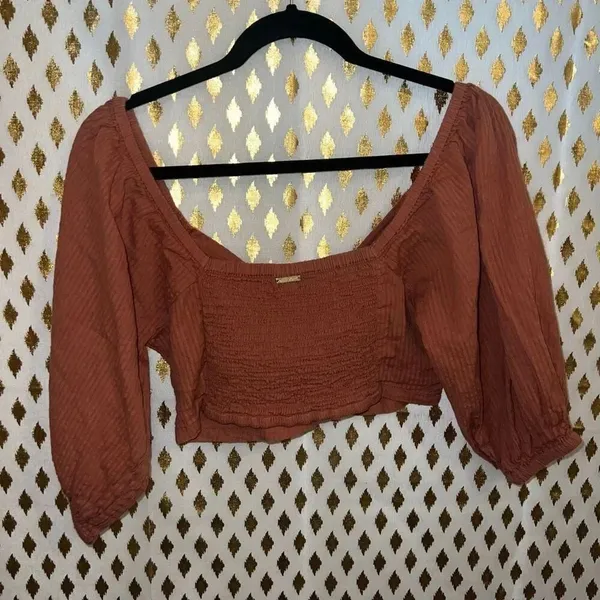 Billabong Womens Juniors' Cotton Del Sole Twist-Front Top crop top size M - Image 7