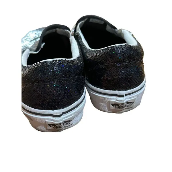 VANS OTW Black Sequin Slip On Skating Casual Shoes Sneakers Women's 5.5‎ - Image 10