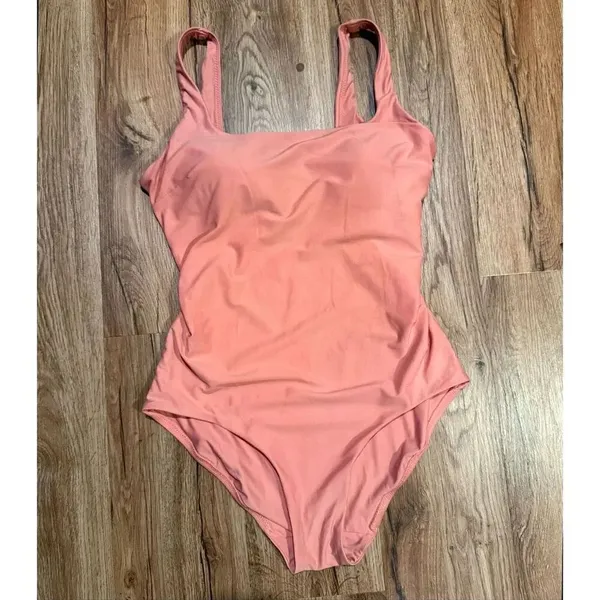 Lululemon waterside square neck swimsuit coral size 6 - Image 3