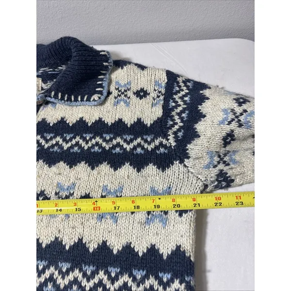 St. Johns Bay Fair Isle Nordic Women Sz Large Wool Blend Sweater Cottagecore Ski - Image 8