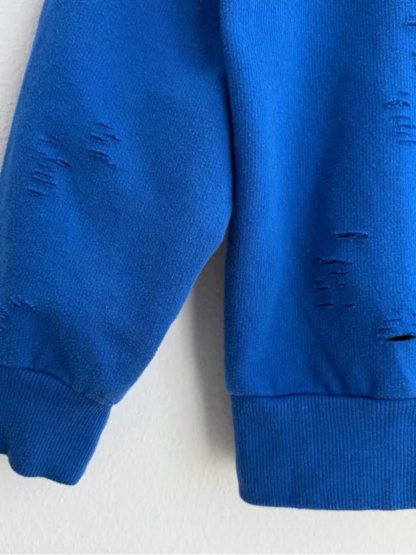 Los Angeles Dodgers MLB off-the-shoulder destroyed sweatshirt - Image 12