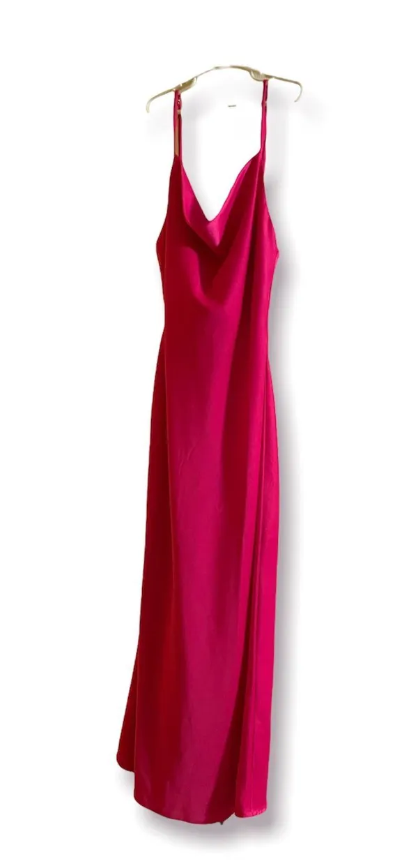 Forever 21 Hot Pink Silk Maxi Dress - Image 2