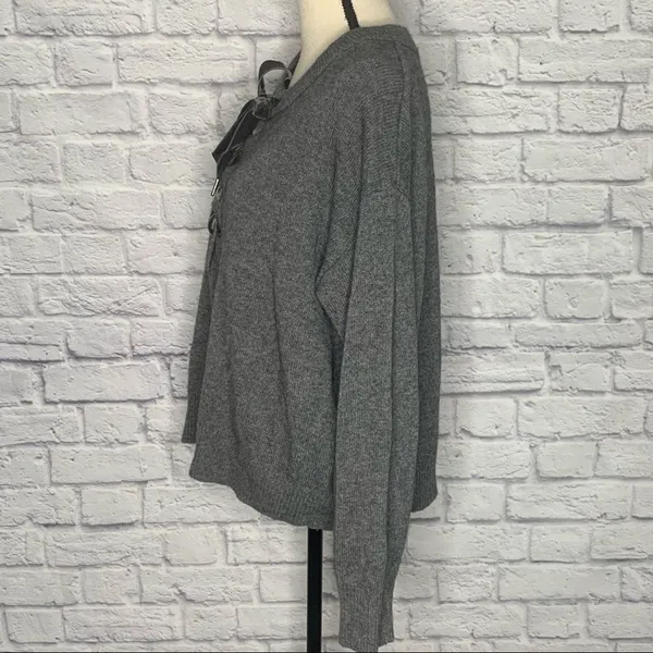Rails Cashmere Wool‎ Blend Olivia Lace Up Sweater C32 - Image 4