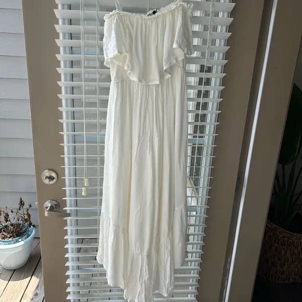 Lush Clothing White Long smocked jumpsuit - Image 6