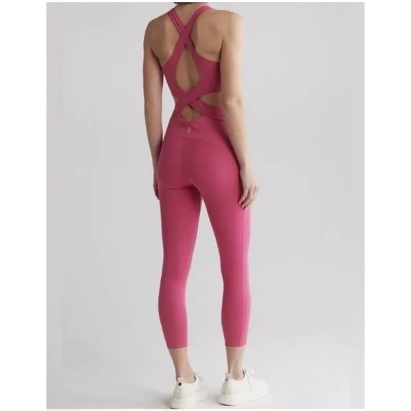 Free People FP Movement S Back It Up Workout One Piece Jumpsuit Bodysuit Gym - Image 3