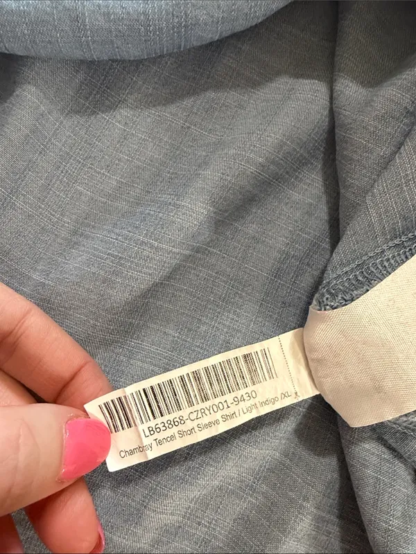 Quince Chambray Tencel Short Sleeve Shirt Sz XL - Image 6