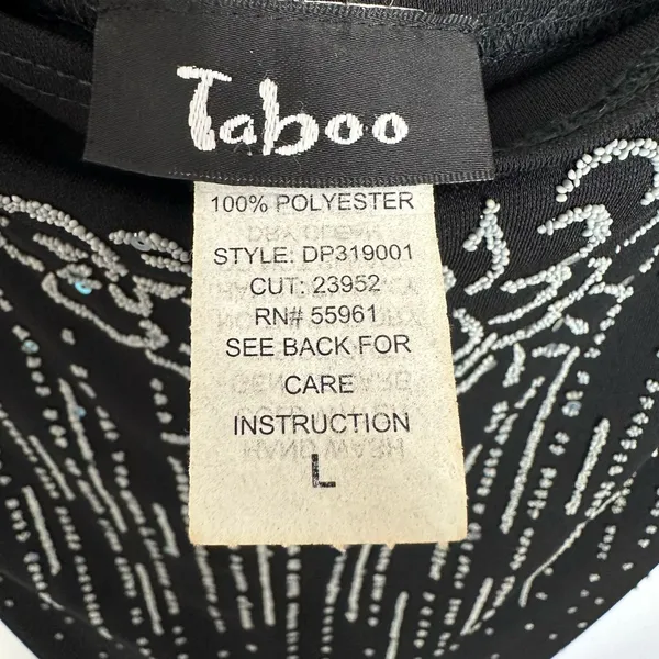 Vtg Taboo Sequin Glitter Maxi Dress High Low Ruffle Hem Large Whimsygoth Fairy - Image 2
